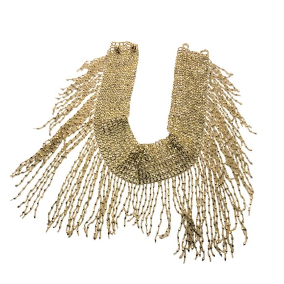 Hip Belt , Gold Tone Elastic Beaded Belt, Belly dance Hip Belt- NEW